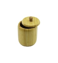NO-10 AHŞAP - BAMBU ŞEKERLİK KAPAKLI ÇAP: 9CM DERİNLİK: 10.5CM (5343)