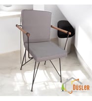 40x80 Antrasit Kumaş Antrasit Biye Sırtlı Sandalye Minderi 5 cm