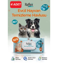 Reflex Care Alaçatı Ice Kokulu Kedi ve Köpekler için Çok Amaçlı Temizleme Mendil