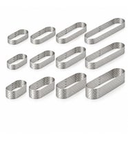 Fida Tart Çemberi Elips Delikli Yükseklik 2 cm Paslanmaz 4,5x14 cm
