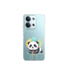Xiaomi Redmi 15C 4G ile Uyumlu Splash Panda Tasarımlı Şeffaf Silikon Kılıf