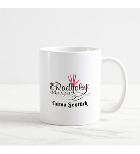 Radyoloji Teknisyeni Kupa Bardak (2. Tasarım) (Beyaz)