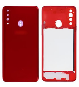 Samsung Galaxy A20S - SM-A207F FULL Kasa Arka Kapak Takım KIRMIZI
