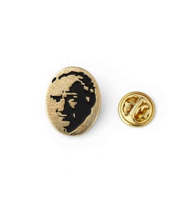 Atatürk Silüeti Gold Rozet Kadın Erkek