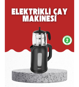 Sıcak Tutma Özellikli 2’si 1 Arada Çay Makinesi ve Su Isıtıcı
