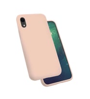 iPhone XR Kılıf Kadife İç Yüzey Wireless Destekli Silk Silikon (Pembe)
