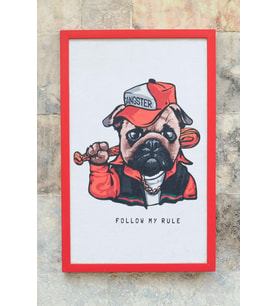 Gangsta Pug Özel Tasarım MetaFrame Tablo