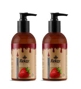 Rekze 2 Adet Çilek Aromalı Nemlendirici Vücut Aromaterapi Masaj Yağı 120 ml