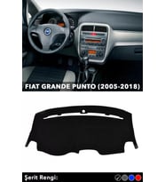 Fıat Grande Punto (2005-2018) Uyumlu 3d Torpido Koruyucu Kılıf - Ön Göğüs Kaplama - Siyah Şerit