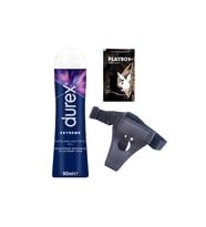 Durex Extreme AnalJel 50 ml + Siyah Deri Strap-On Kemeri + Hediye