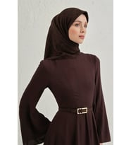 Floş Pamuk Eşarp 1 (Kahverengi)