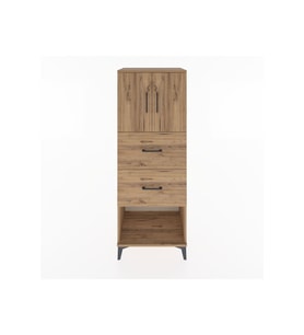 Hyperion Dolap 2 Raflı 2 Çekmeceli 2 Kapaklı 60x44x163 Çam-Çam