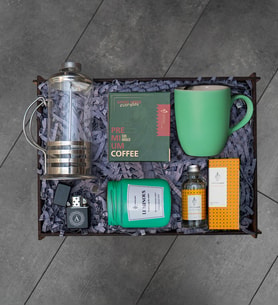 Frenchpress, Kahve, Kupa, Kolonya, Çakmak Hediye Kutusu 