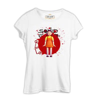 Squid Game - Robot Bebek Beyaz Kadın Tshirt