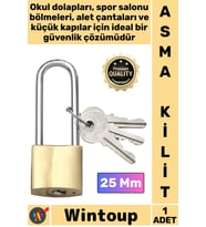 #Kilit Çelik Gövde Güvenlik Kilidi Dayanıklı Koruma Emniyetli Mekanizma Sarı Uzun Asma Kilit 25 Mm