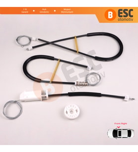 VW New Beetle Cabriolet Convertible 2003-2010 1Y0837462 İçin Elektrikli Ön Sağ Cam Kriko Tamir Seti