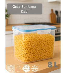 Vakumlu Saklama Kabı Hava Almaz BPA Free Kilitlenebilir Büyük Gıda Saklama Kabı 8 L