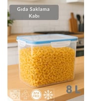 Vakumlu Saklama Kabı Hava Almaz BPA Free Kilitlenebilir Büyük Gıda Saklama Kabı 8 L