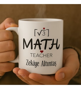 Kişiye Özel Matematik Öğretmeni Kupa – İsim Baskılı