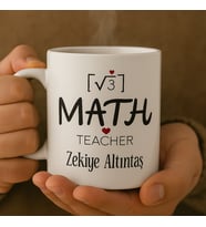 Kişiye Özel Matematik Öğretmeni Kupa – İsim Baskılı