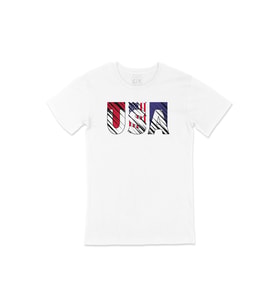 USA Amerika Tasarım Tişört (Beyaz)