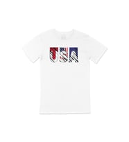 USA Amerika Tasarım Tişört (Beyaz)