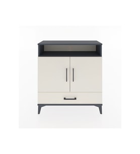 Arges Şifonyer 3 Raflı Tek Çekmeceli 2 Kapaklı 88x30x96 Antrasit-Aytaşı