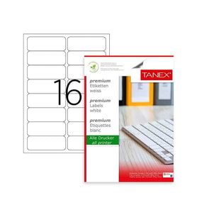 Tanex Laser Etiket Kod 2016 99.1mm x 34mm