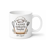 Aşçı İçin Özel Tasarım Seramik Baskılı Kupa Bardak Mutfak Hediyesi
