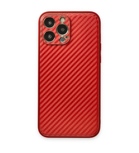 Apple İphone 13 Pro Kılıf Coco Karbon Silikon - Kırmızı