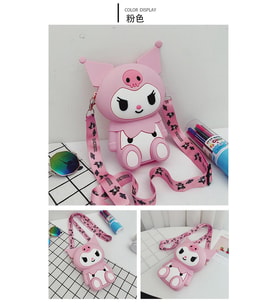 Kuromi Silikon Çanta Pembe 
