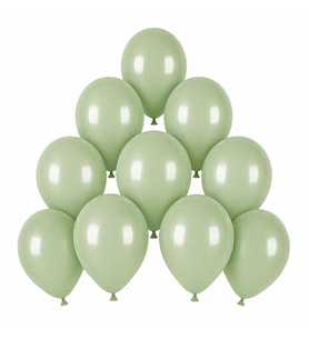 Yeşil Renk Lateks makaron Balon (15 cm) - 10 Adet