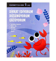 5 Yaş Dikkat Ediyorum Düşünüyorum Çözüyorum Erdem Yayınları