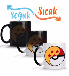 Dragon Ball x Pokemon Sihirli Kupa Bardak Porselen