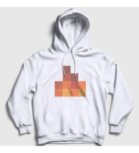 Presmono Unisex Beyaz Sapnap Flame Alev Ateş Minecraft Kapüşonlu Sweatshirt 504193tt