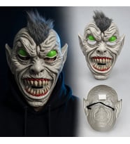 Neon Yeşil Gözlü Saçlı Canar Plastik Maske