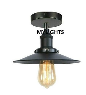 MYLİGHTS  RETRO  MAT SİYAH   RUSTİK VİNTAGE  TAVAN AVİZE TAVAN ARMATÜR  KOPLE METAL ÜRÜNDÜR  EN 22CM