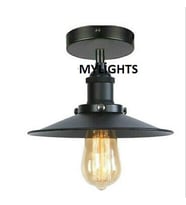 MYLİGHTS  RETRO  MAT SİYAH   RUSTİK VİNTAGE  TAVAN AVİZE TAVAN ARMATÜR  KOPLE METAL ÜRÜNDÜR  EN 22CM