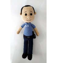 Telsizli Polis Bebek Amigurumi Organik Oyuncak