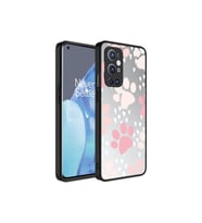 OnePlus 9 Pro Uyumlu Kılıf Aynalı Desenli Kamera Korumalı Parlak Zore Mirror Kapak (Pati Desenli)