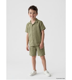 LCW Kids Yeşil Erkek Çocuk Şortlu Takım