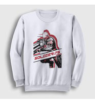 Presmono Unisex Beyaz Soldier 76 Oyun Overwatch Sweatshirt 362561tt