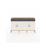 Arges Konsol 4 Raflı 3 Çekmeceli 4 Kapaklı 176x30x99 Çam-Aytaşı/Antrasit