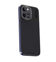 Iphone 15 Kılıf Aramid 600D Kevlar Karbon Fiber Magsafe Kapak - Lacivert