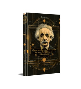 Lexroo Albert Einstein Tasarımlı Çizgili Not Defteri – 13x21 Cm Sert Kapak 192 Sayfa