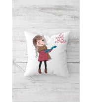 Let I?t Snow Çift Tarafı Baskılı Gizli Fermuarlı Yastık Kılıfı Kırlent Koltuk Yastık Kılıfı (Beyaz)