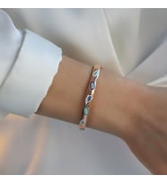 Fortuna Modeli Rose Gold Gümüş Kelepçe