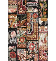 Eliana Home Baskılı, Yıkanabilir Kaymaz Taban Salon Halısı LNA1283 100x150 cm (Siyah)