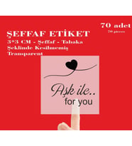 Şeffaf Söz Nişan Kına Nikah Düğün Şişe Ve Magnet Etiketi