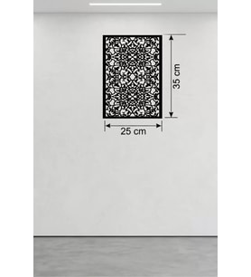 Floral Mandala Tasarım Ahşap Duvar Tablosu - 25X35 Cm Kesim Dekoratif Pano